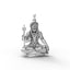 Front view of the Jada Muniswaran Amman 925 silver pendant, showing the detailed and powerful depiction of the goddess.