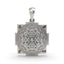 Front view of the 925 Silver Shri Yantra Pendant showing intricate sacred geometry details.