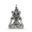 Front view of the 925 Silver Shiva Meditation Pendant showing the serene yogic pose and oxidized detailing.