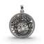 Front view of the 925 silver Kashtbhanjandev Salangpur Hanumanji pendant featuring oxidized detailing.