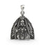 Front view of the 925 Silver Radharani Pendant in pure sterling silver featuring intricate divine details.