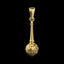 Front view of the Alankar 18K gold vermeil Gada pendant, showcasing its intricate temple jewelry design on 925 silver.