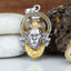Front view of the 925 silver Hanumanji face pendant showing the intricate detailing of Lord Bajrangbali.