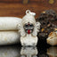Front view of the 925 silver Kali Maa pendant showing the intricate Meena work and diamond detailing for devotees.