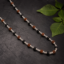 7 mm Rudraksha Karungali 925 silver mala