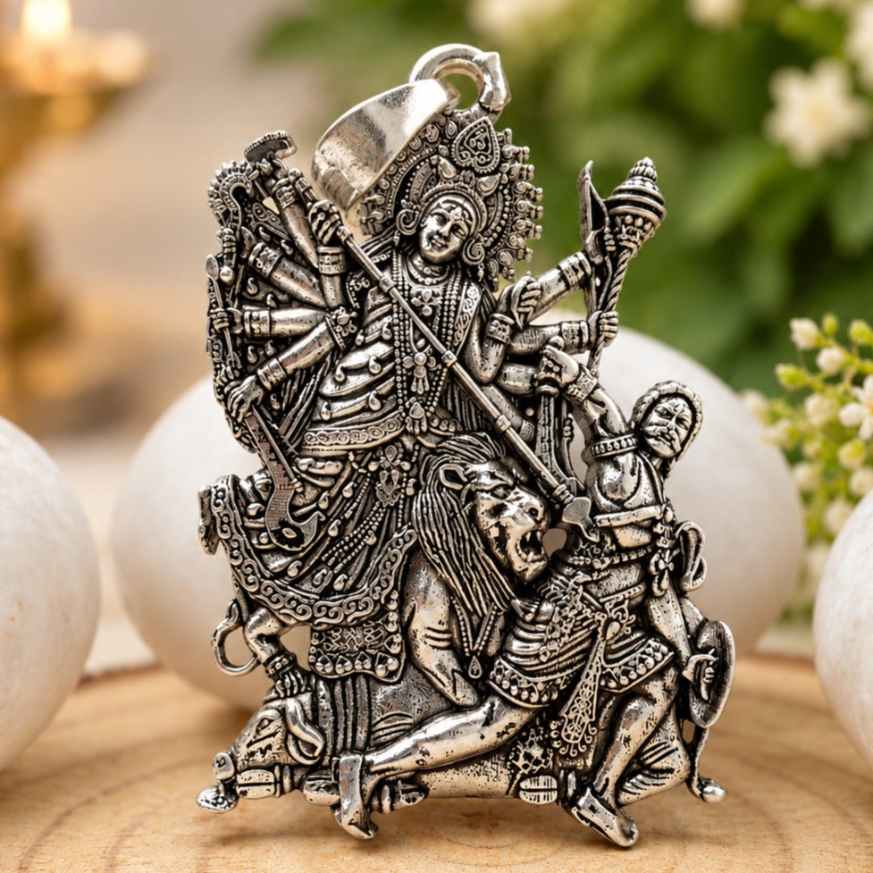 Antique Silver Durga Shrine Figurine-crop.jpg