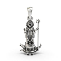 925 silver Khodiyar Maa pendant front view