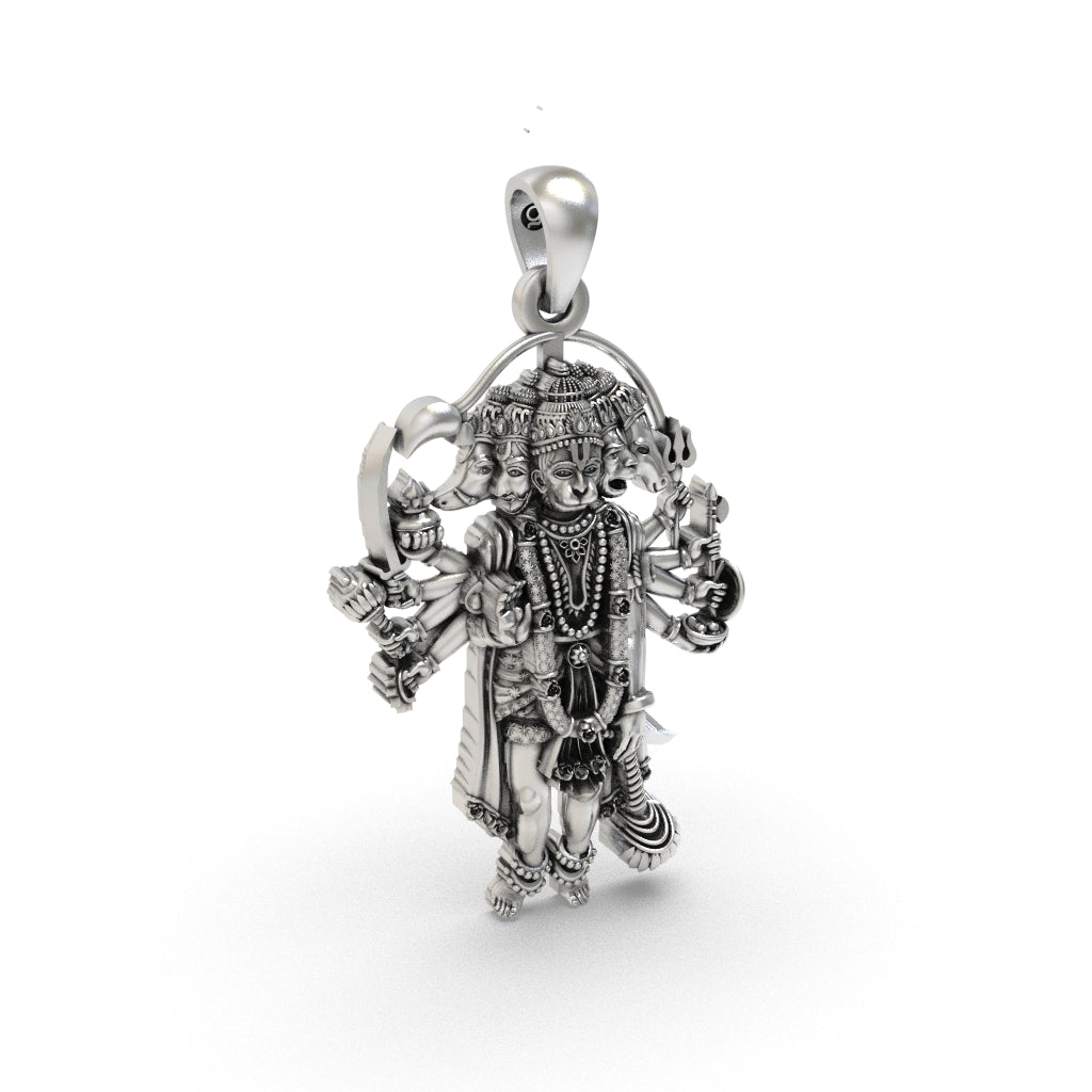 925 silver Hanumanji pendant for devotional wear