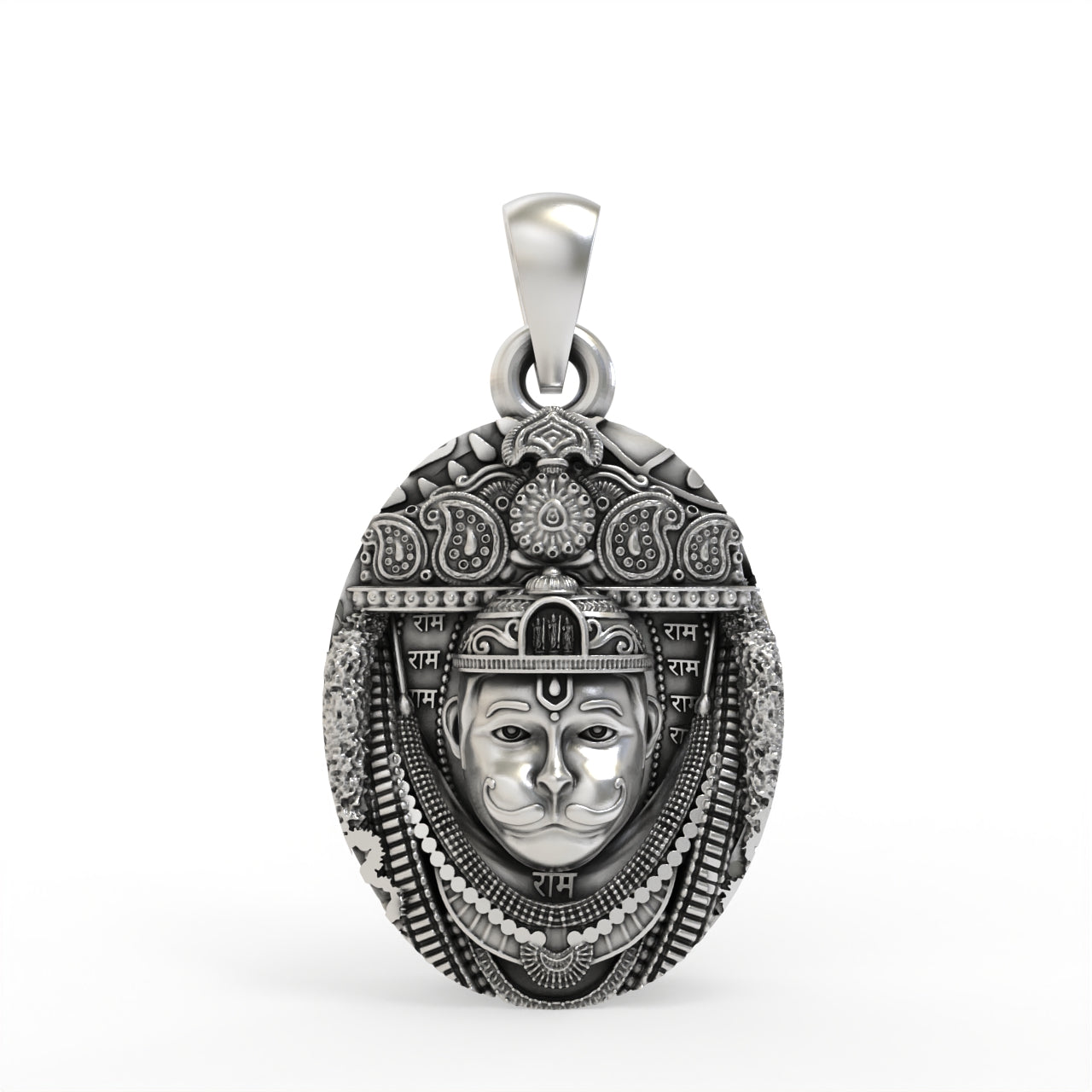 925 silver Bhurakhiya Hanuman Dada pendant Main image