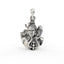Front view of the 925 silver Mahadev pendant for babies showing its oxidized finish.