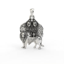 925 silver Chamunda Maa pendant front view