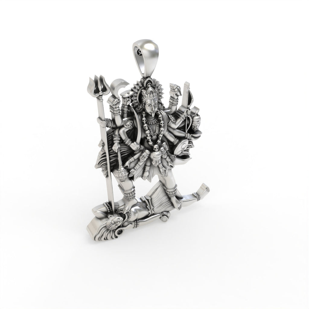 Kali Mata silver locket design