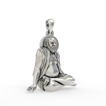 Oxidized Bajrangdas Bapa pendant close-up detail