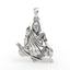 925 silver Mogal Maa pendant front view