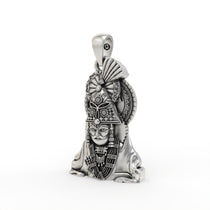 Oxidized Ramdevpir pendant side craftsmanship