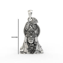 Ramdevpir Baba silver pendant antique finish