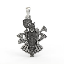 925 silver Dwarkadhish pendant front view