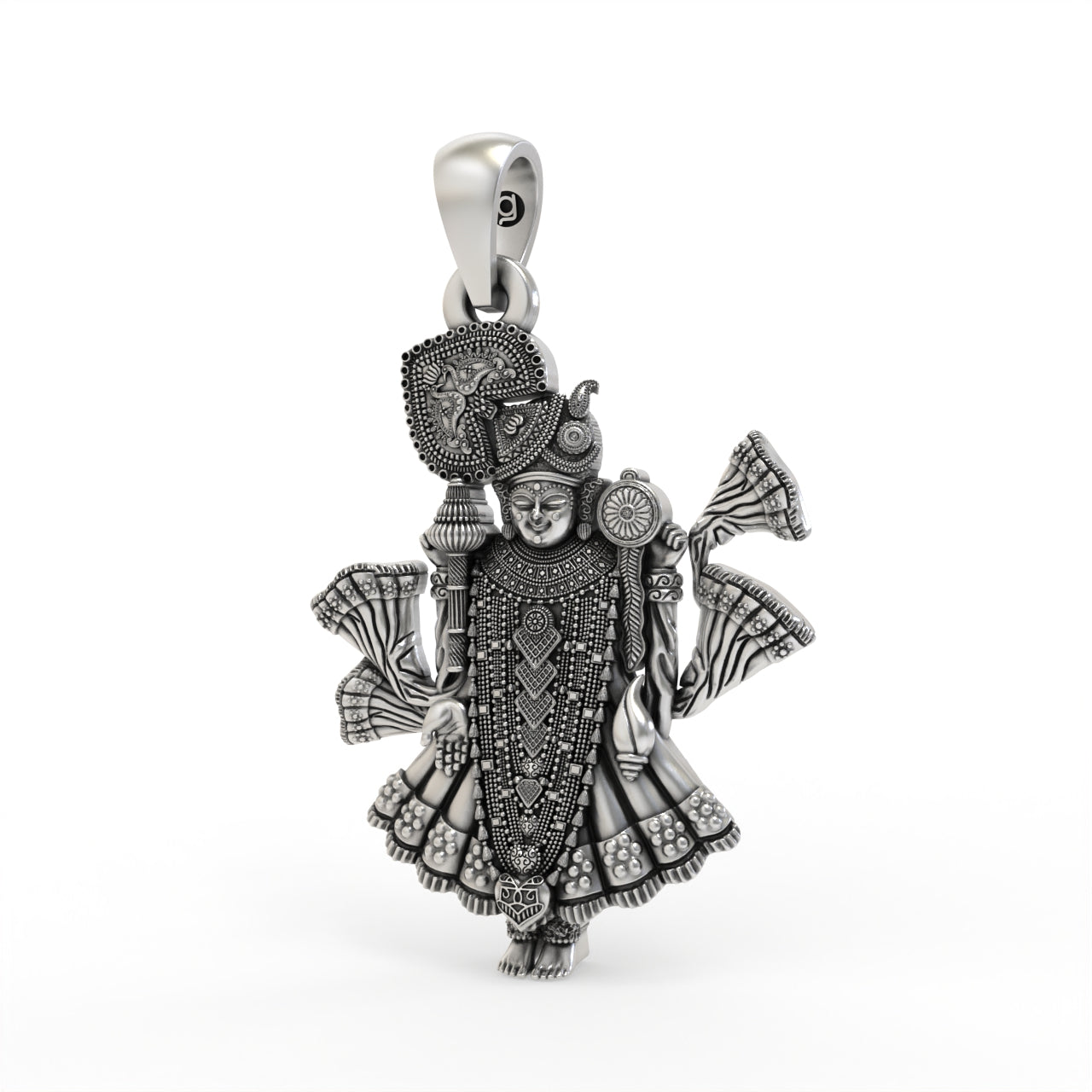925 Silver Dwarkadhish Pendant Secondary image