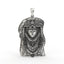 Front view of the oxidized 925 sterling silver Bhurakhiya Hanuman pendant, showcasing its intricate details.