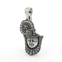 Oxidized Shrinathji pendant side craftsmanship