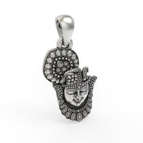 Handmade Nathdwara Krishna silver pendant