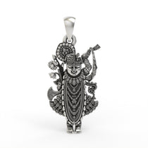 925 silver Shrinathji pendant front view