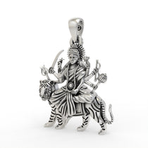 925 silver Ambe Maa locket side view