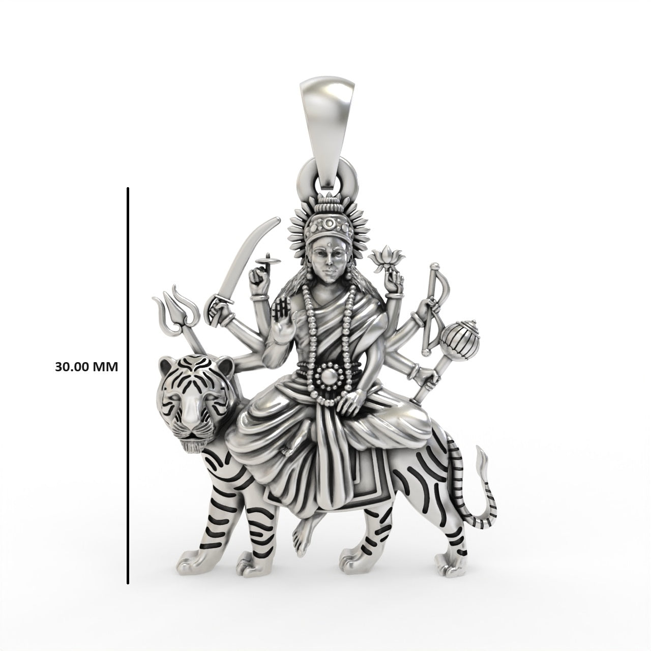 Hallmarked silver Ambe Maa locket design
