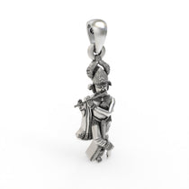 Handmade Shree Gopinathji Maharaj silver pendant