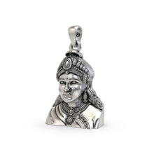 Chehar Maa oxidized silver pendant close-up