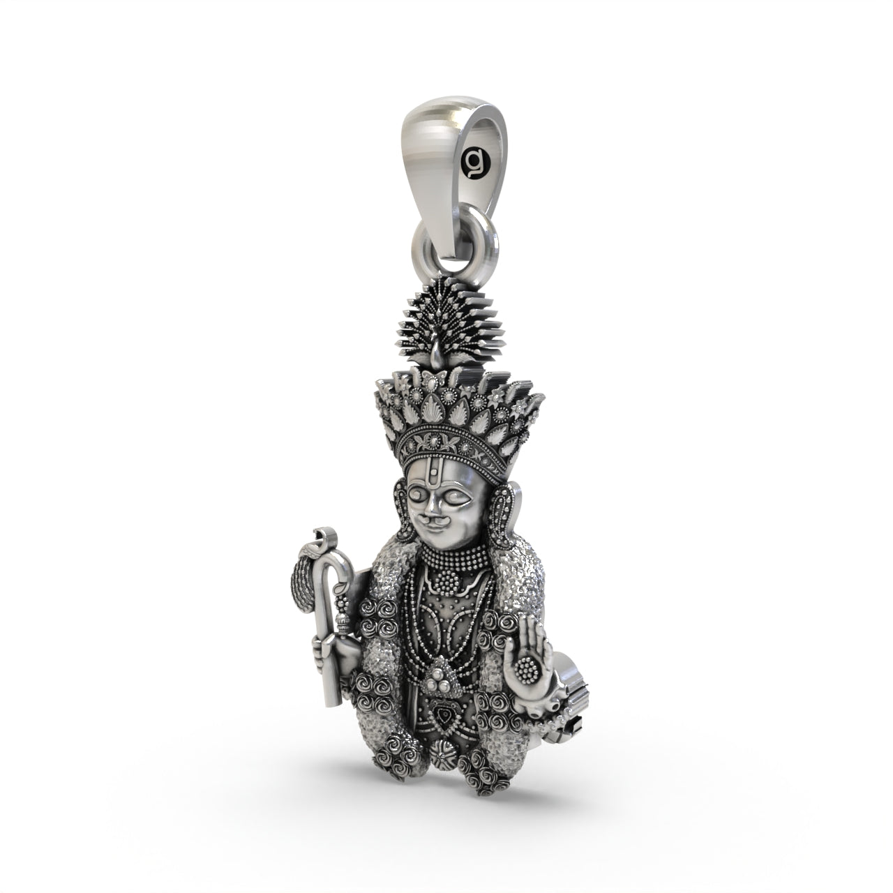 925 Silver Hari Krishna Maharaj Pendant Secondary image
