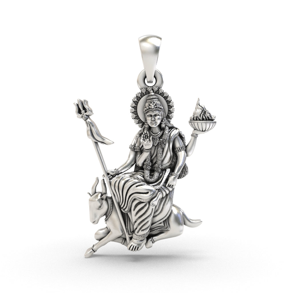 925 silver Jahu Maa pendant front view Main image