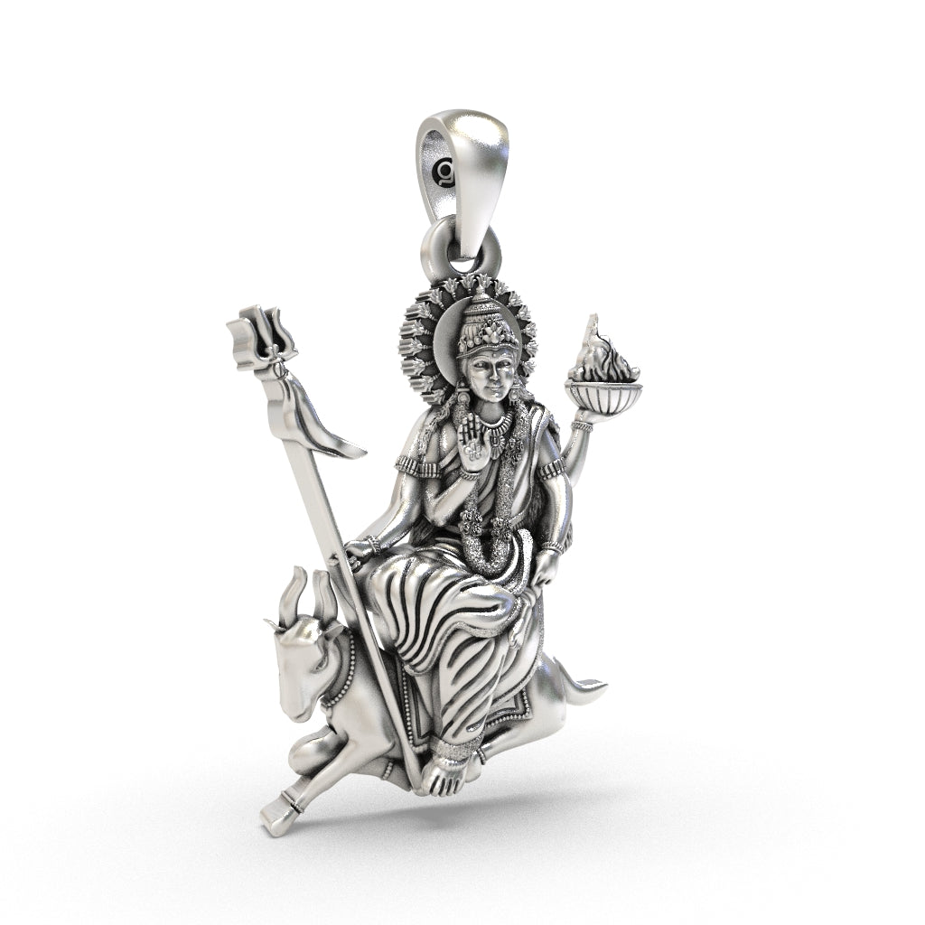 Handcrafted Jahu Maa pendant in 925 silver