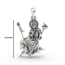 925 silver Jahu Maa pendant with hallmark
