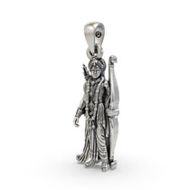 Lord Ram oxidized silver pendant close-up