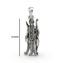 Handcrafted Lord Ram pendant in 925 silver
