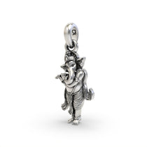 Close detail of 925 silver Ganeshji pendant,
