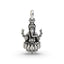 925 silver Ganesha lotus pendant front view,