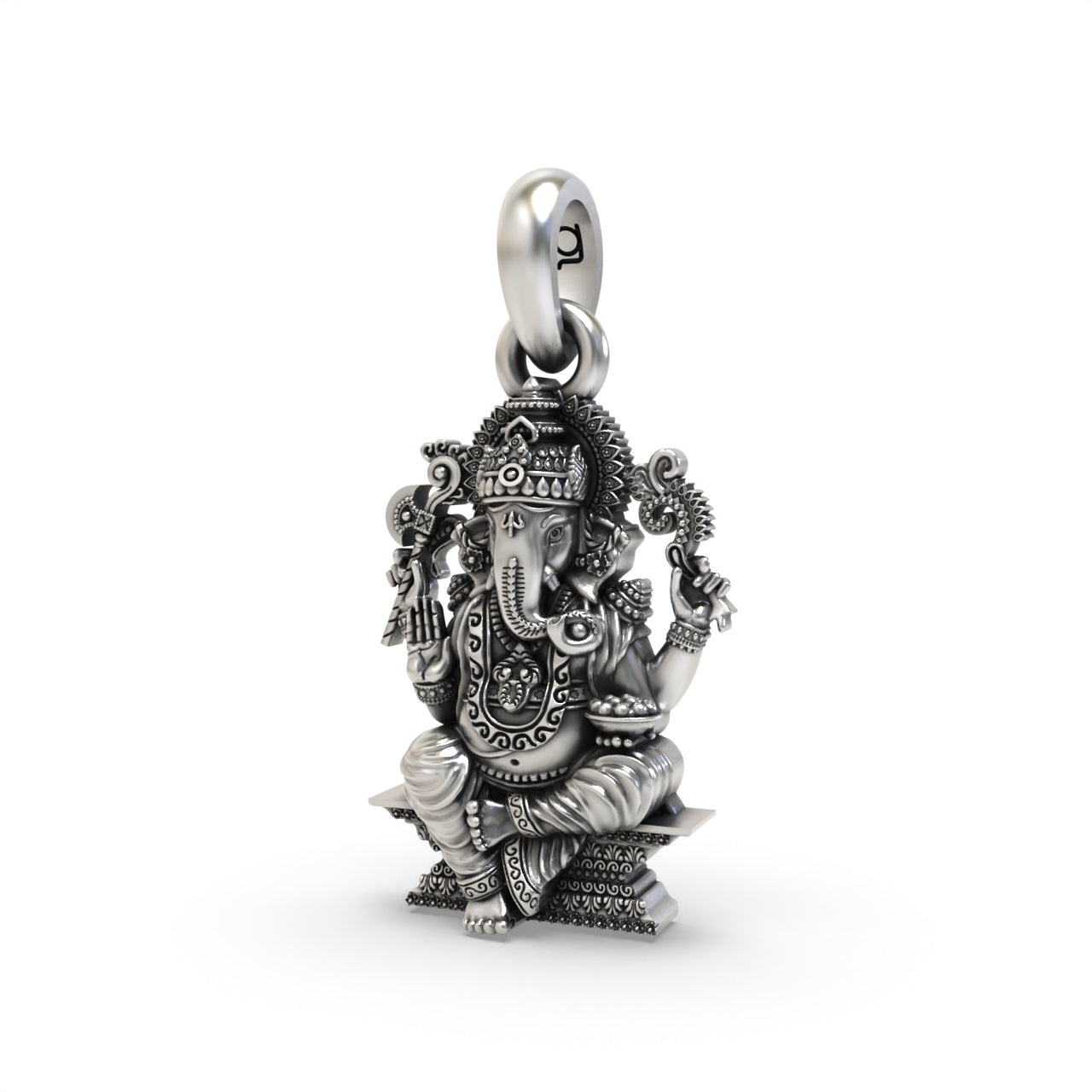 925 Silver Ganesha Pendant Secondary image