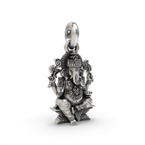 Oxidized Ganesha pendant craftsmanship angle,