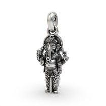 Close detail of 925 silver Ganesh pendant,