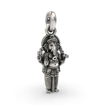 Oxidized Standing Ganesh pendant craftsmanship angle,