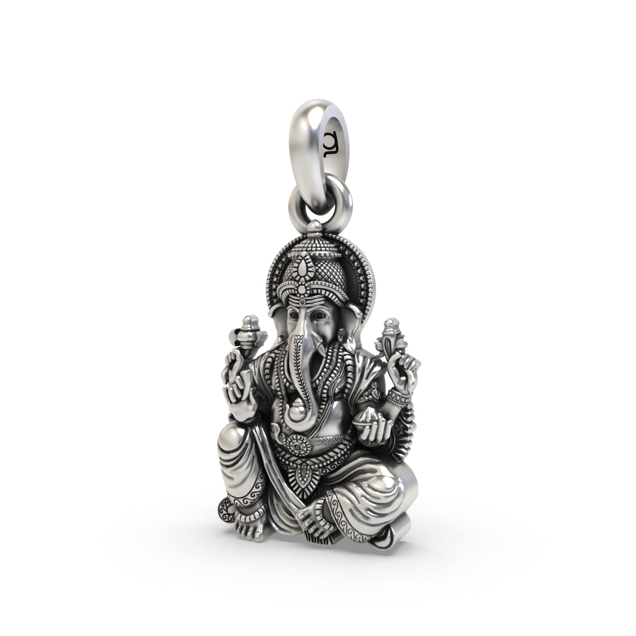 Silver Vakratunda ganesha Pendant Secondary image