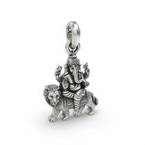925 silver Ganesh pendant for devotional wear,