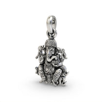 Close detail of 925 silver Ganesha pendant,