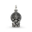 925 silver Ganeshji Singhasan pendant front view,