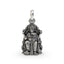 Handcrafted 925 silver Ganesha pendant with intricate detailing, seated on throne with lion motifs, ideal for spiritual devotion and everyday wear.
