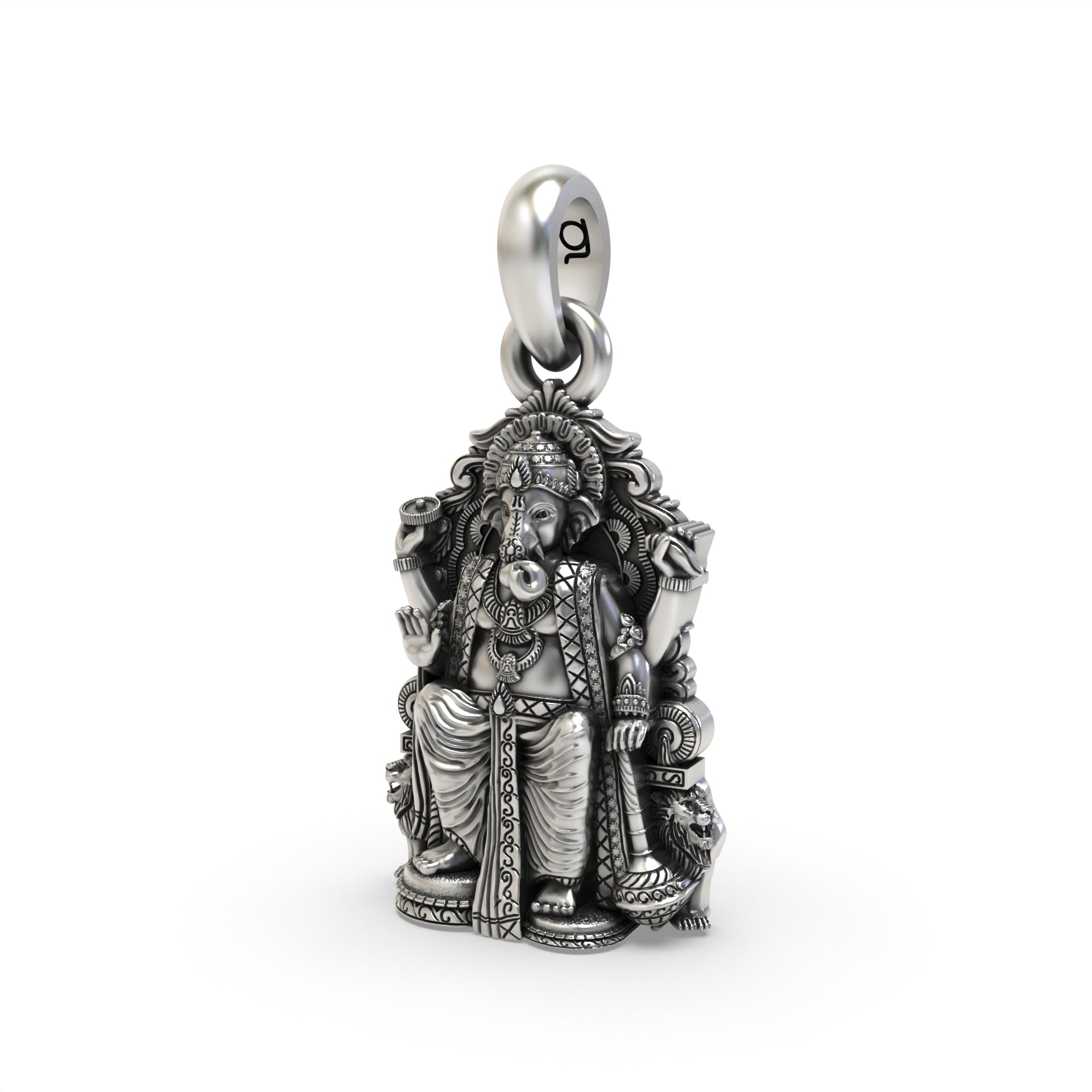 Silver Lal Bagh Ka Raja Ganesh Pendant Secondary image