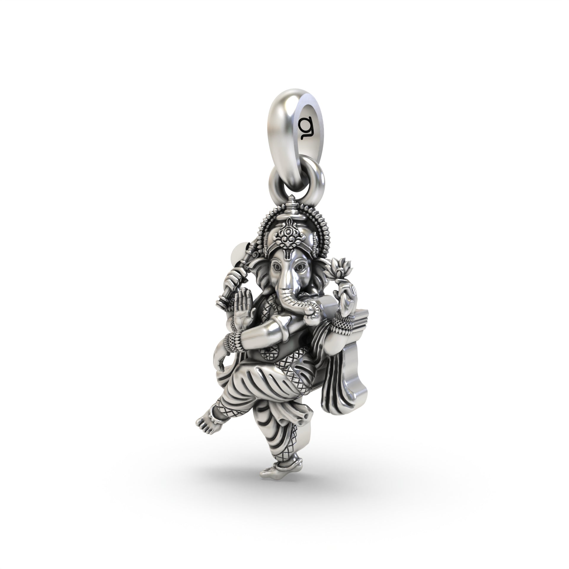Silver Dancing Ganesha Pendant Secondary image