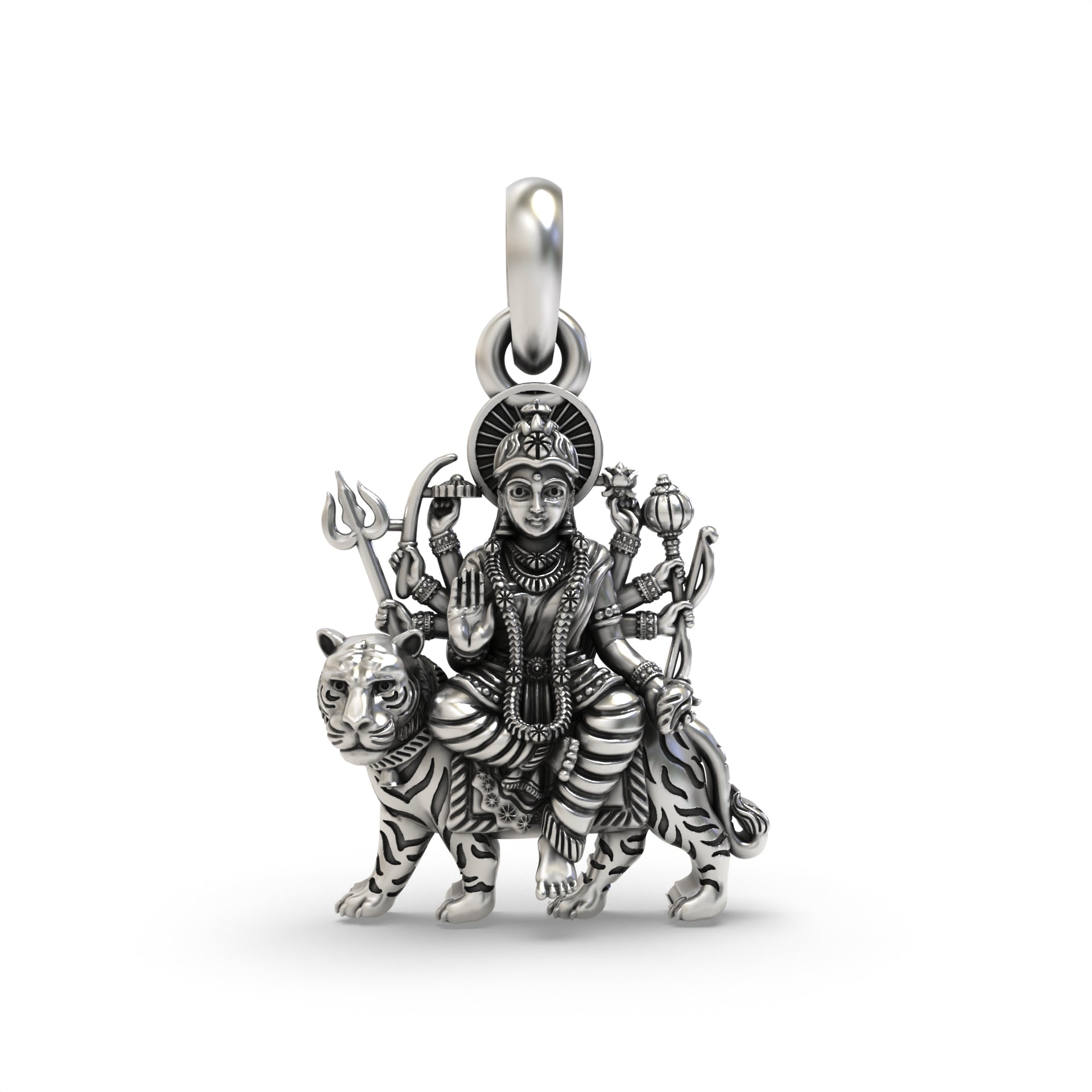 Silver Ambe Maa Pendant Main image